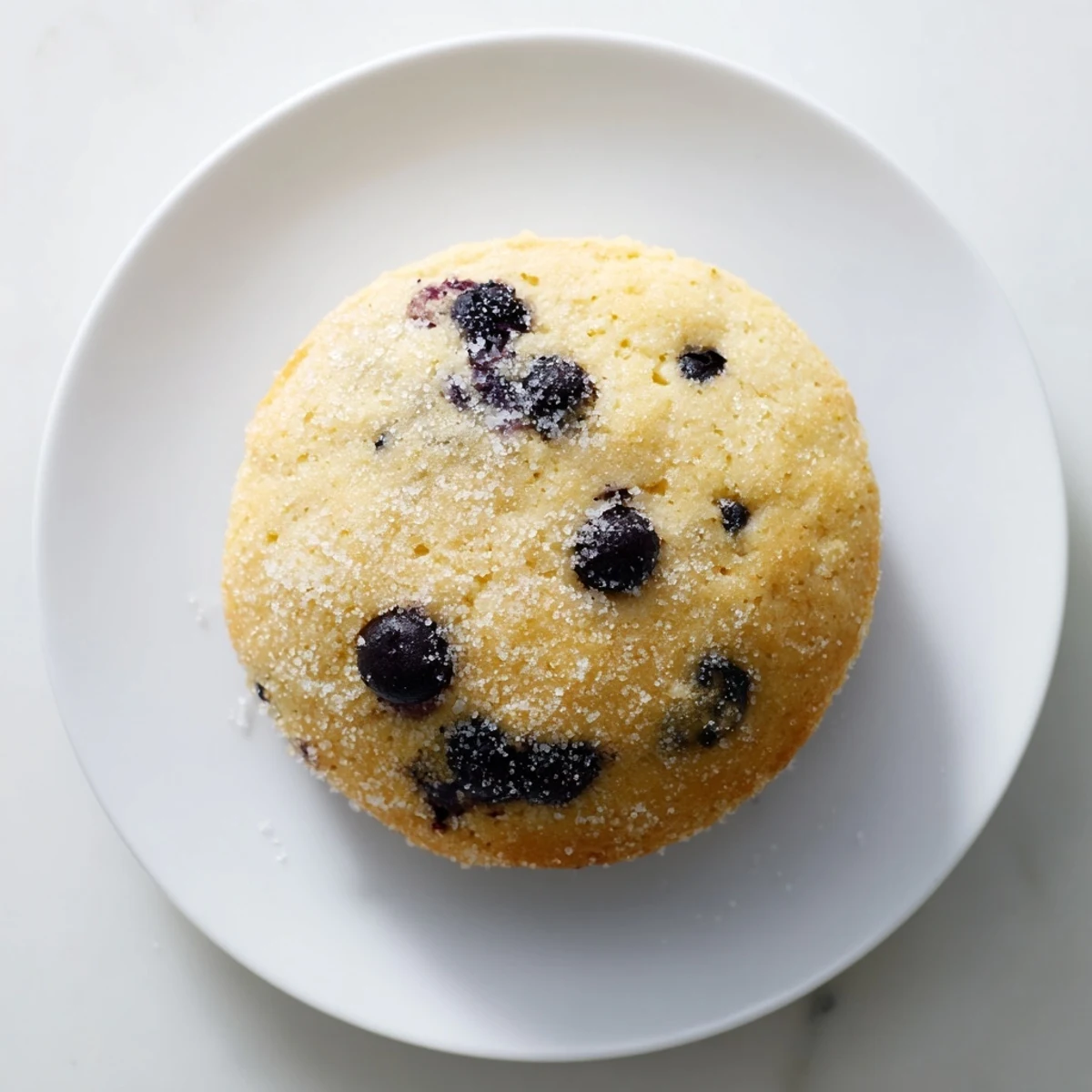 Flaky buttery blueberry biscuits stacked on a wooden board for breakfast