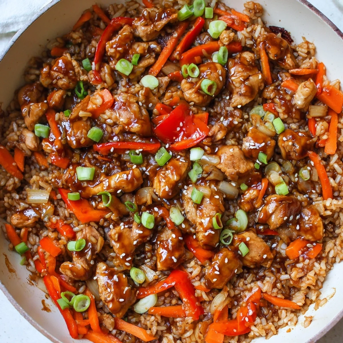 One Pan Korean BBQ Chicken and Rice