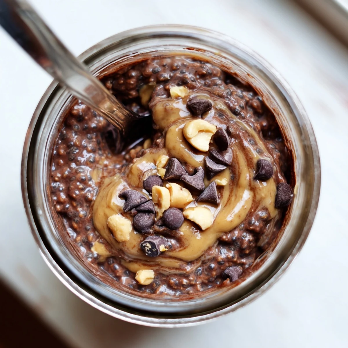 Chocolate Peanut Butter Overnight Oats