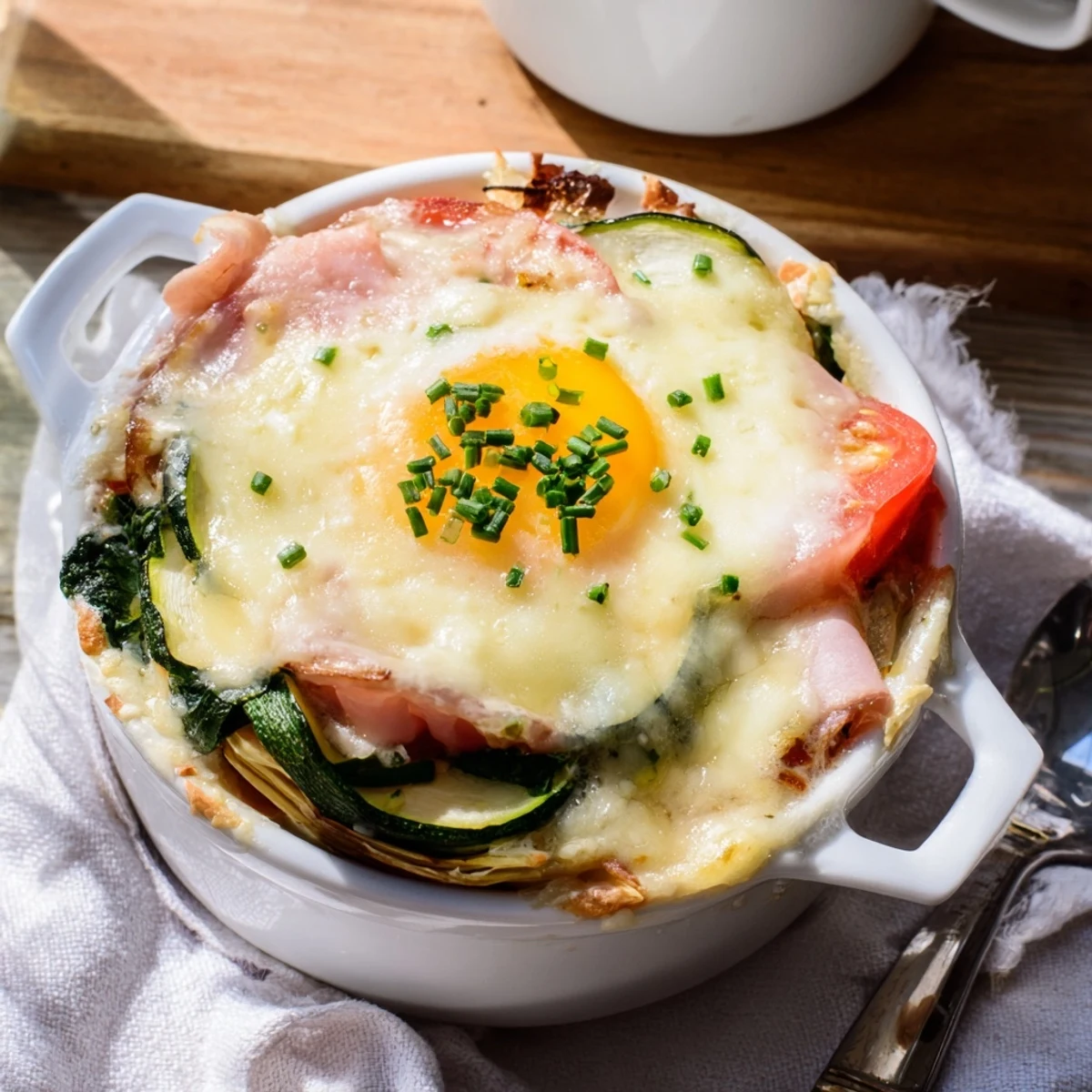 Baked Eggs Napoleon