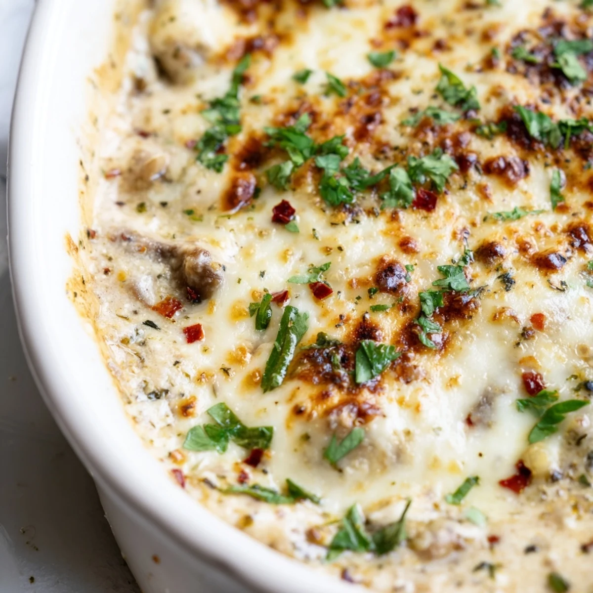 Delicious Stuffed Mushroom Dip
