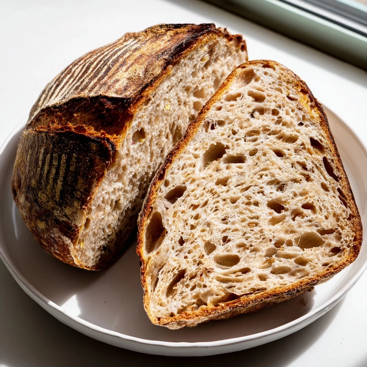 Crusty Artisan Sourdough Bread