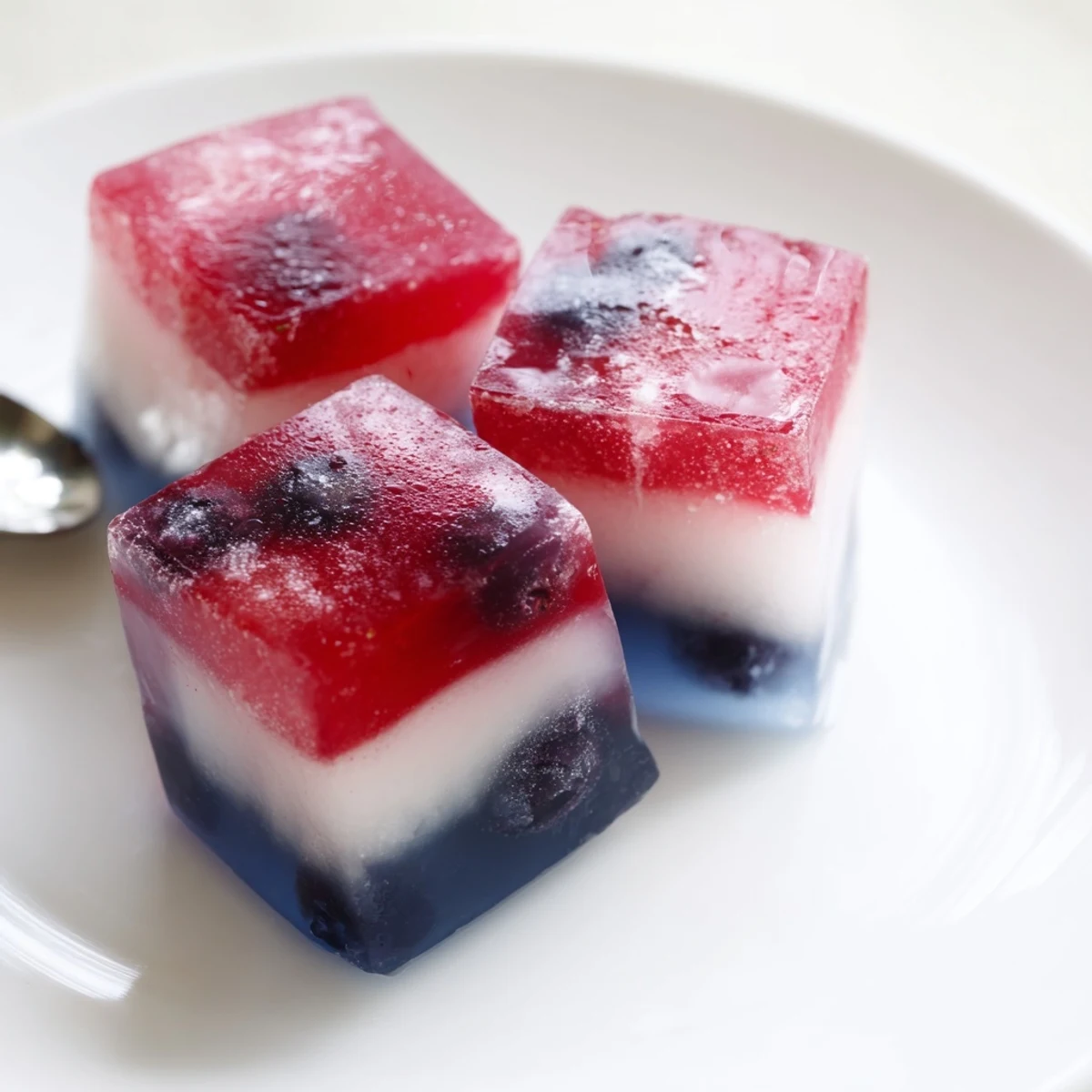 Red White And Blue Ice Cubes Recipe chilling lemonade with bright fruity colors