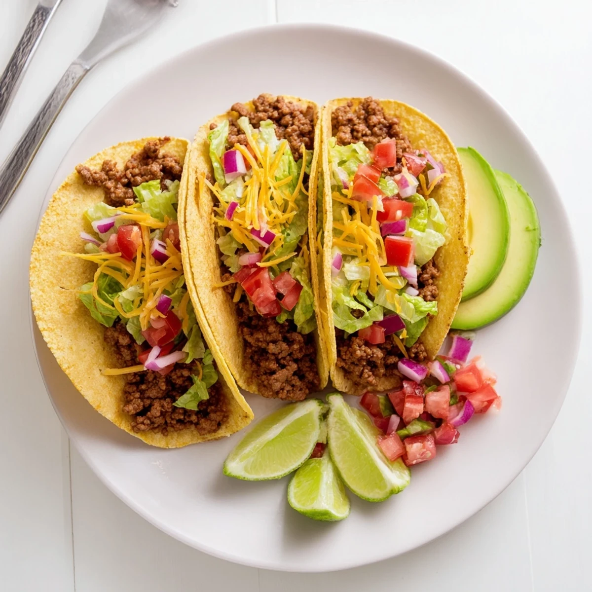 Savory homemade spice blend flavors juicy ground beef tacos nestled in warm tortillas with zesty salsa
