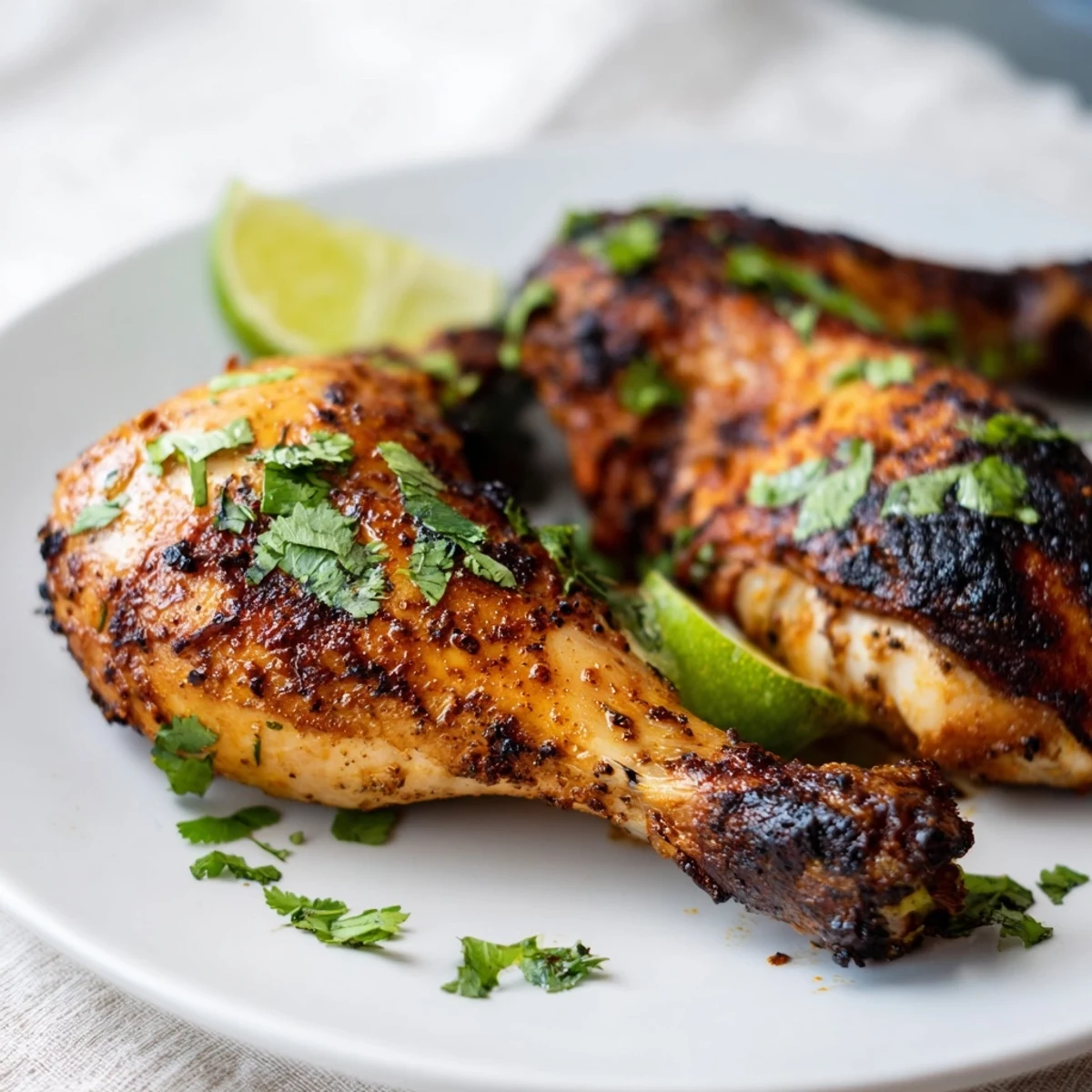 Tender coconut milk marinated Indonesian chicken pieces arranged on a roasting pan with golden brown skin and aromatic spices