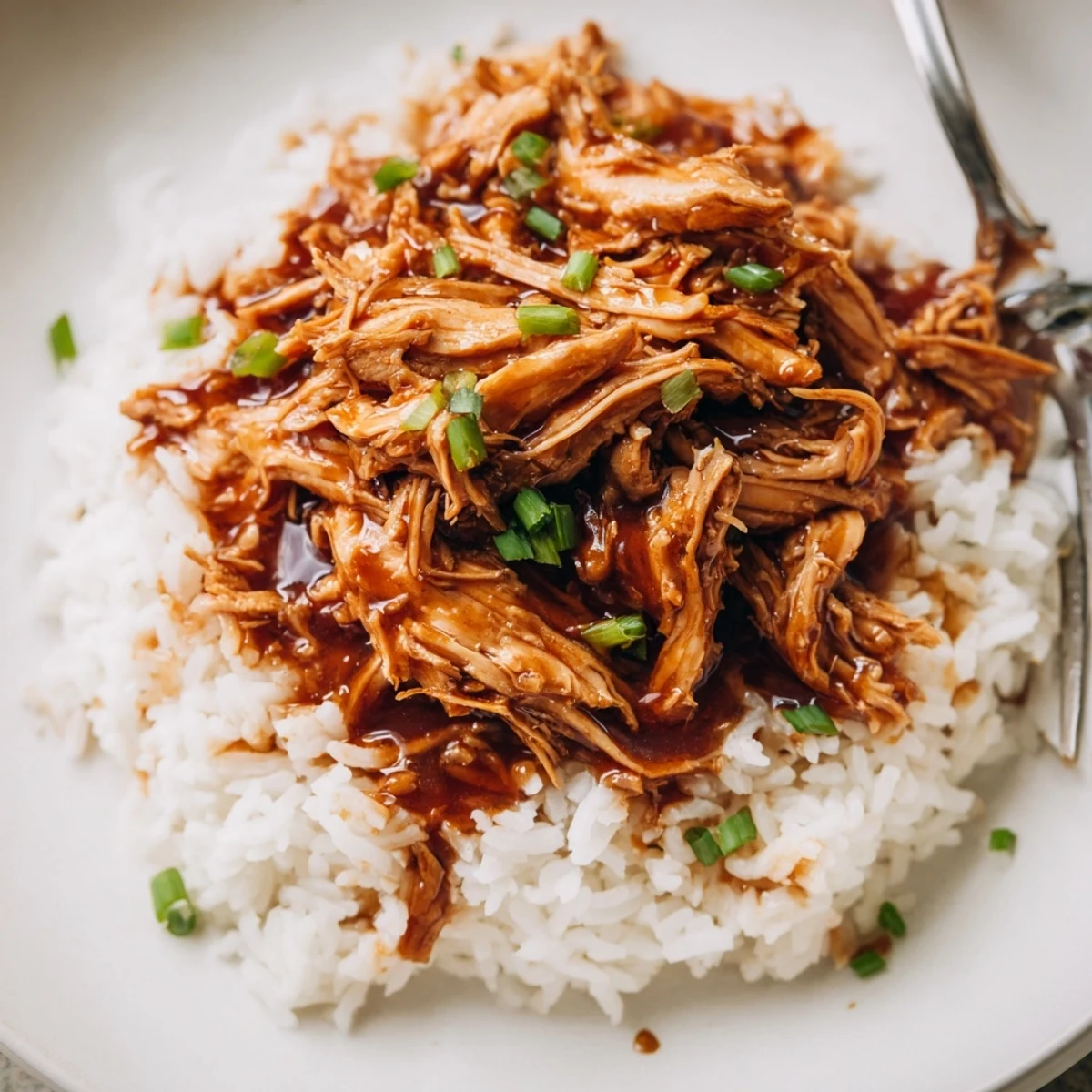 Potluck-ready Crockpot Honey Garlic Chicken, slow-cooked tender, served with broccoli